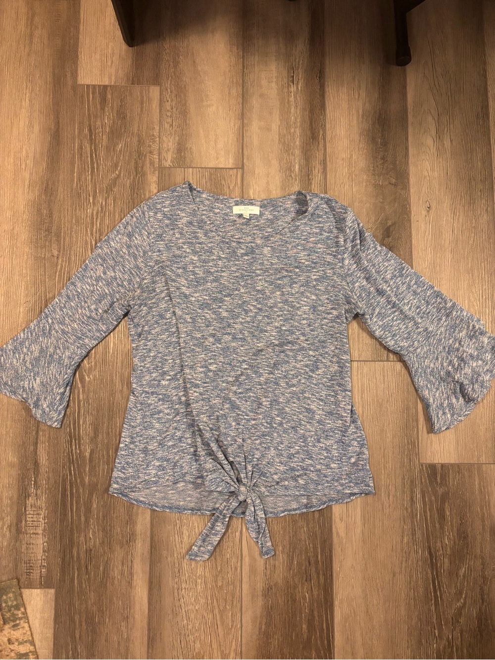 💙New Directions💙 Blue Tie Front Top with Bell Sleeves